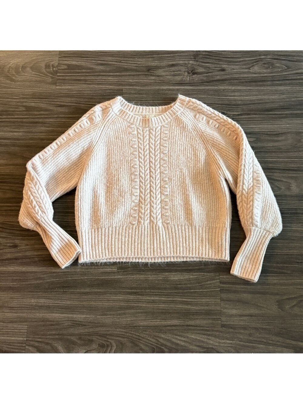 Jessica Simpson Light Pink Cable Knit Sweater Small